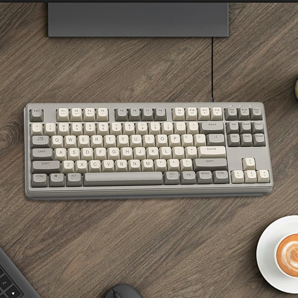 Tastiera compatibile con Bluetooth sostituibile a caldo Tastiera da gioco a 87 tasti Tastiera wireless 2.4G Tastiera personalizzata Effetto di illuminazione RGB Silenziosa