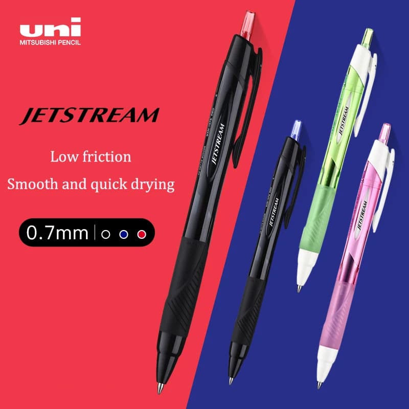 Set di Penne Gel UNI JETSTREAM SXN-157S Giapponesi, Asciugatura Rapida, Scorrevole, 0.7mm, Basso Attrito, Penna a Sfera a Olio Medio, Cancelleria Carina per Ufficio