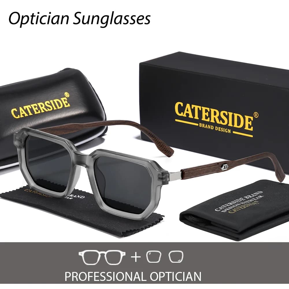 CATERSIDE New Men's Sports Optical Sunglasses Polarized Square Lenses Prescription Glasses Women's Mountaineering Eyeglass UV400