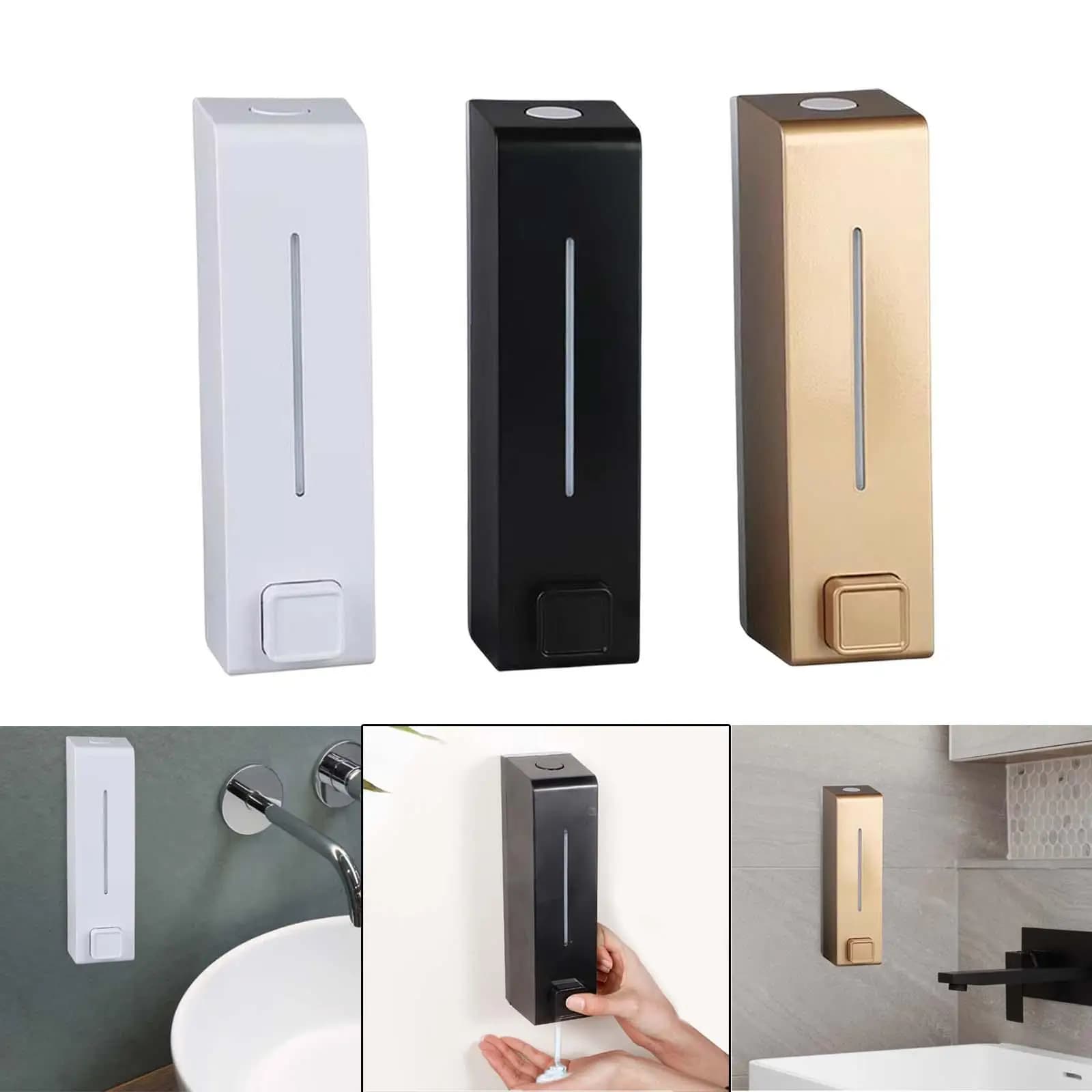 Dispenser di Sapone da Parete per Bagno d'Albergo Contenitore per Shampoo Liquido in Plastica ABS per Accessori da Bagno