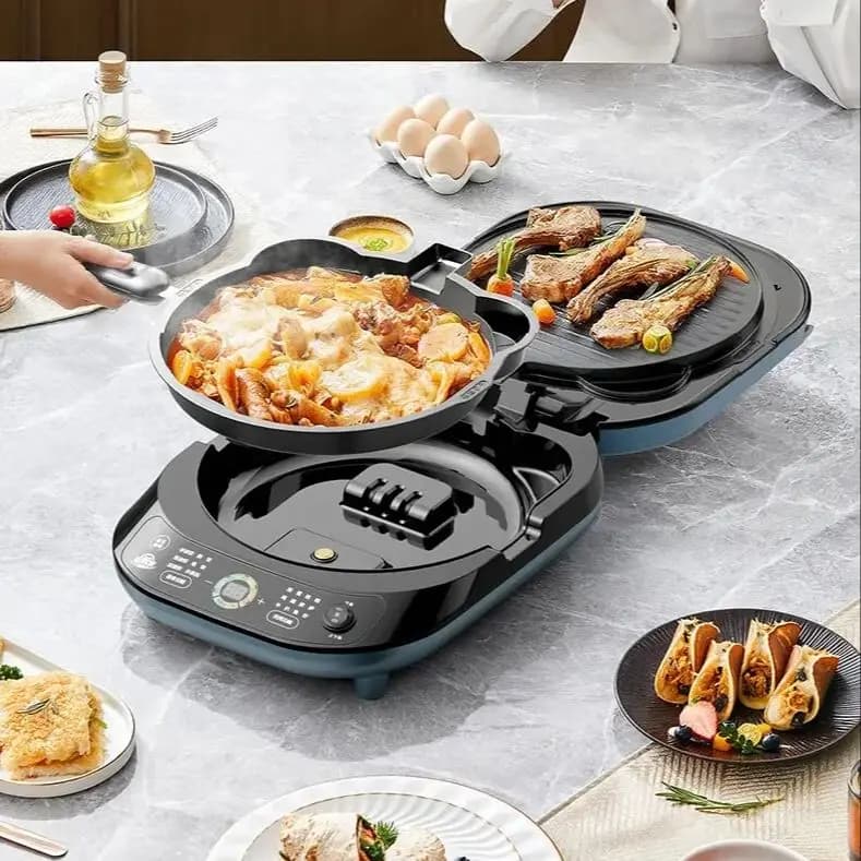 Midea Electric Griddle, Household Double-Sided Heating Grilling Machine, Sandwich and Breakfast Maker
