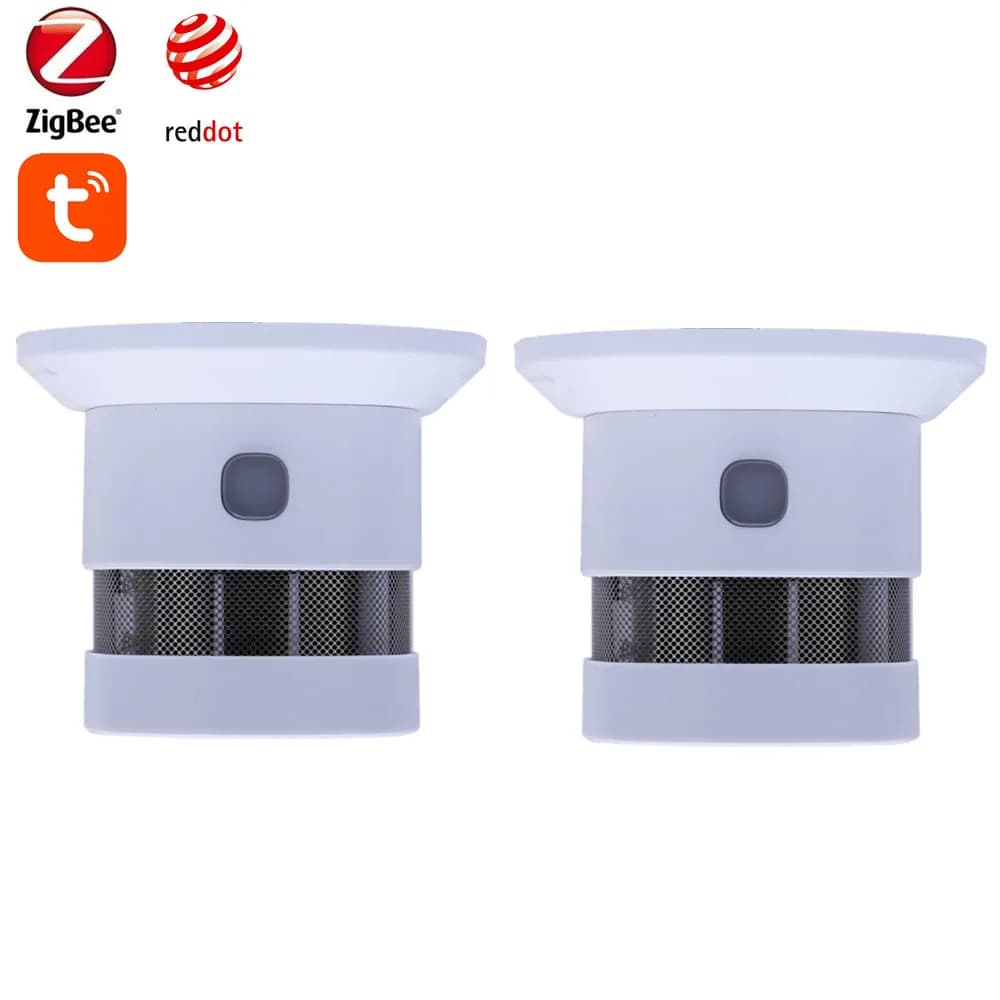 Tuya Smart Zigbee rilevatore di fumo 85dB Big Sounds sensore di prevenzione degli incendi collegamento Scence funziona con Home assistant e zigbe2mqtt