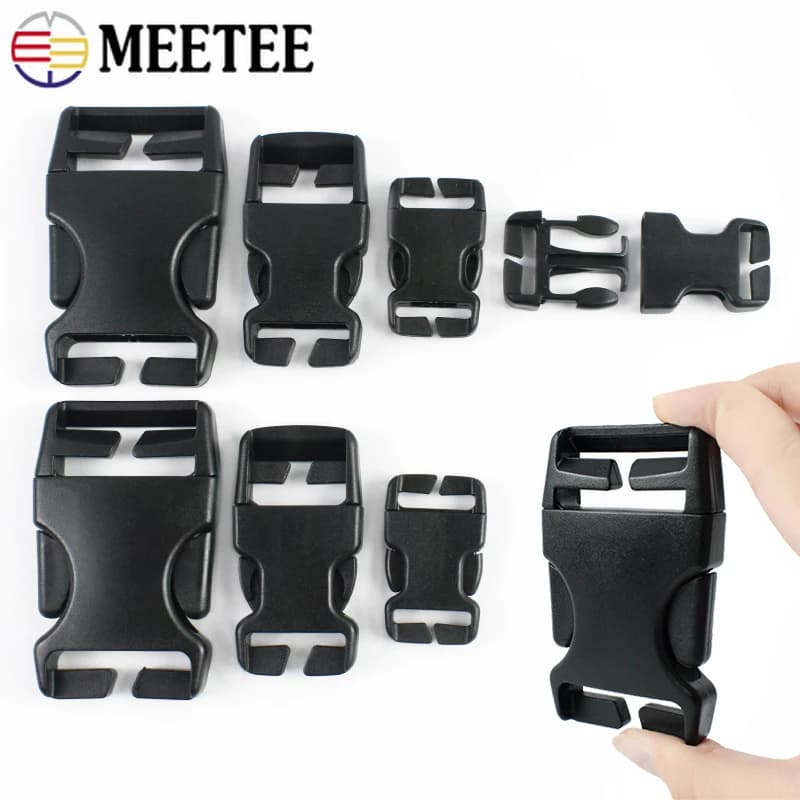 5-20 pezzi fibbie in plastica a sgancio rapido per cinghie di borse fibbia a clip laterale ispessita gancio di chiusura regolabile per bagagli accessori fai da te