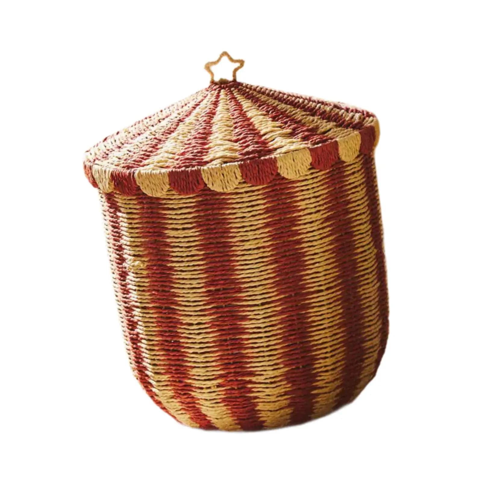 Woven Storage Basket Laundry Basket Bin for Dorm Bathroom Laundry Room