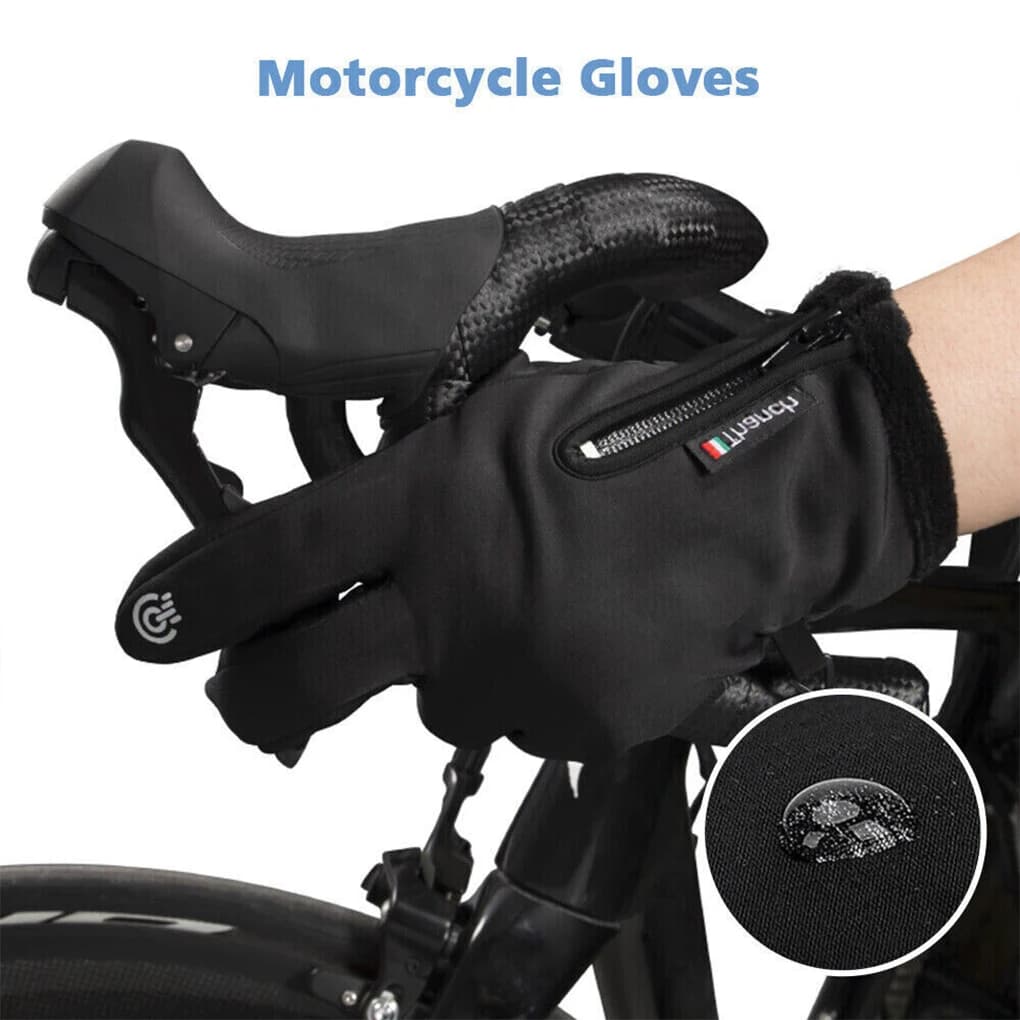 Motorcycle Gloves Moto Gloves Winter Thermal Fleece Lined Winter Waterproof Touch Screen Non-slip Motorbike Riding Gloves