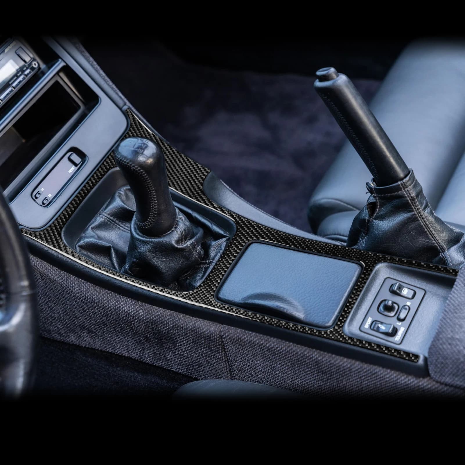 Per Nissan 300ZX Z32 1989-1997, Cornice del Pannello di Controllo Centrale in Fibra di Carbonio, Copertura del Cambio, Accessori Auto, Decorazione Adesiva