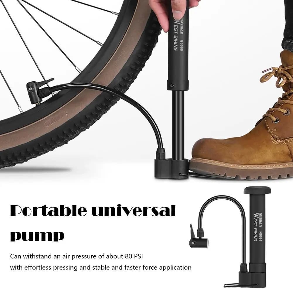 Pompa per bicicletta, mini pompa per palloni da basket, pompa ad aria manuale, pompa portatile per mountain bike, accessori per ciclismo