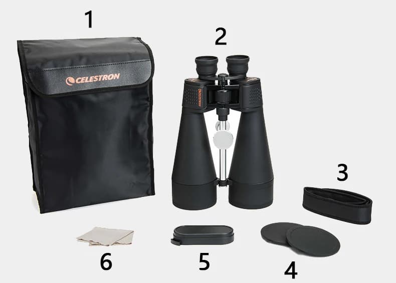 Binocolo astronomico Celestron SkyMaster 20x80 per osservazione astronomica, visualizzazione a lunga distanza, treppiede con interfaccia