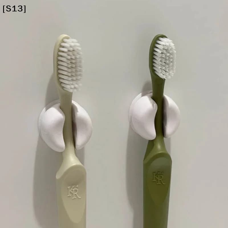 1/4Pcs Simple Toothbrush Holder With Suction Cup Wall Mounted Tooth Brush Storage Organizer Rack Bathroom Accessories[S13]