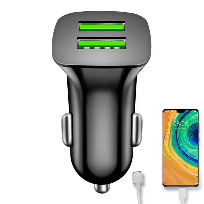 Mini caricabatteria da auto USB 5V 3.1A Adattatore per caricabatteria USB per auto Dualalsort portatile a ricarica rapida per IPhon/Xiaomis/Samsung