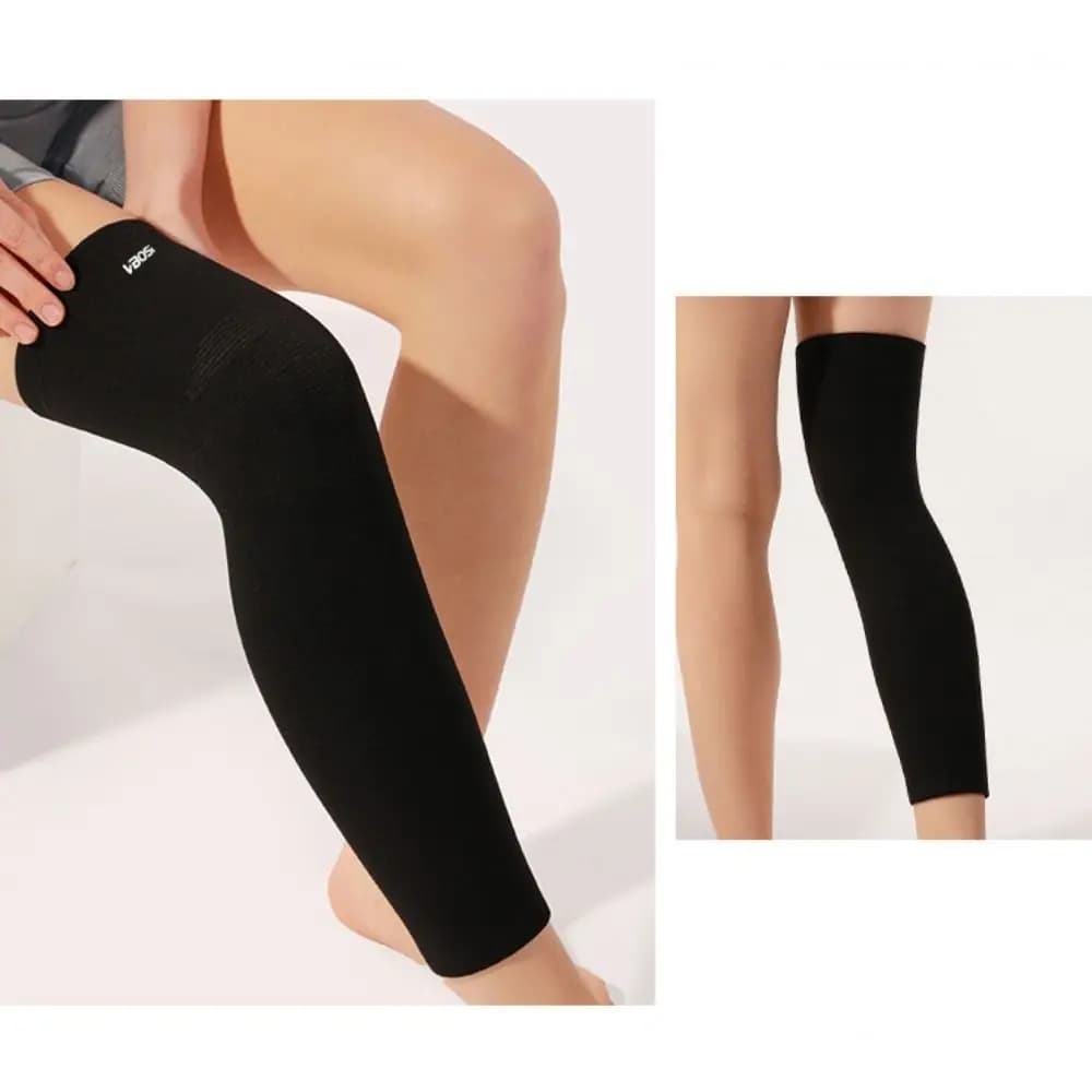 Ginocchiere a Compressione in Nylon Nere, Protezione Elastica per Rotula, Fascia per Ginocchio Unisex