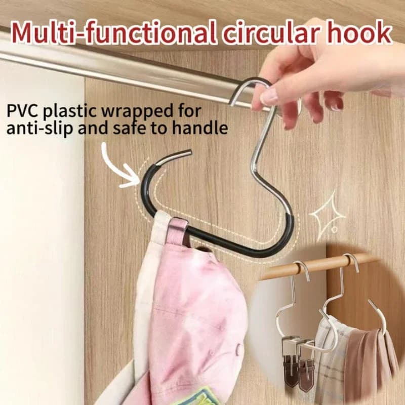 Circle Ring Hat Dresses 8 Hats Exhibitor baseball cap Organizer Towel Scarf Towel Holder for Armadio Bedroom Save Space