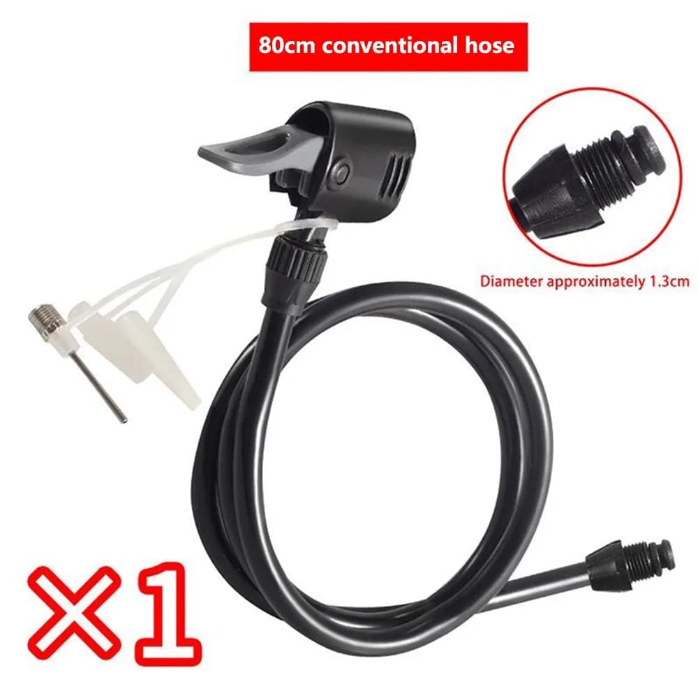 Tubo di Prolunga per Pompa Bicicletta 80/120CM, Connettore Universale Antigelo per Pompa Aria, Ugelli Gonfiagomme Ispessiti Resistenti al Calore