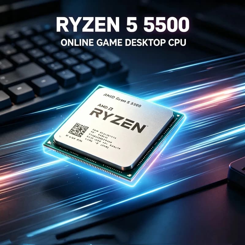 Ryzen 5 5500 R5 5500 7 Nanometer ZEN3 Chip 6C12T 3.6GHz Base Frequency 19MB Total Cache DDR4 65W Tray Processor Without Cooler