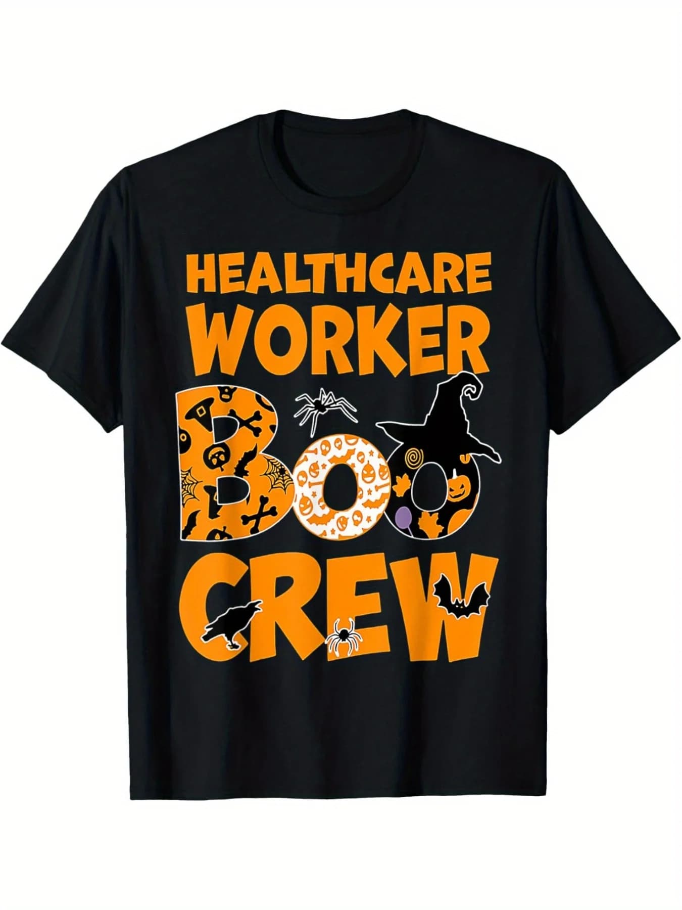 T-shirt di Halloween "Boo Crew" per operaio sanitario - T-shirt casual estiva a maniche corte