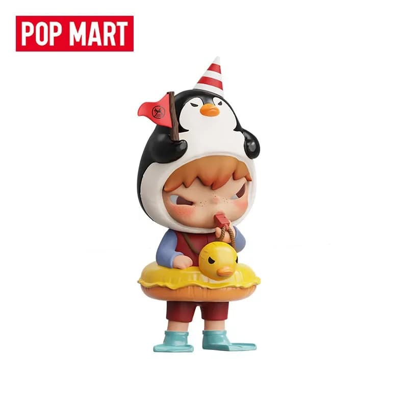 POPMART Hirono Penguin Lifeguard Series Blind Box Mystery Box Guess Bag Toys Doll Cute Anime Figure Desktop Ornaments