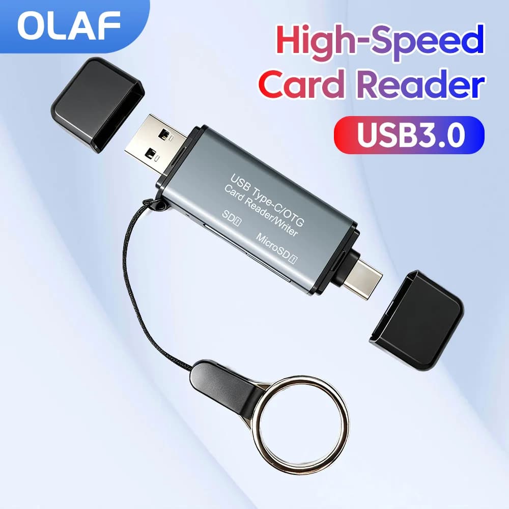 4 in 1 USB 3.0 Card Reader High Speed Transfer USB Type C To SD TF Card Reader Adapter Multi-functional Phone Memory Cardreader