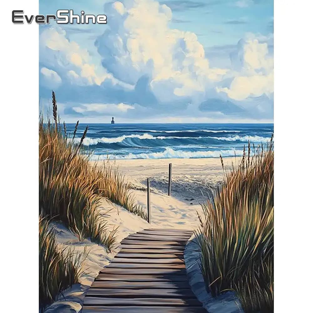 Evershine DIY Diamond Embroidery Seaside Landscape Acrylic Craft Supplies Mosaic New Arrival Diamond Painting Kit Handicraft