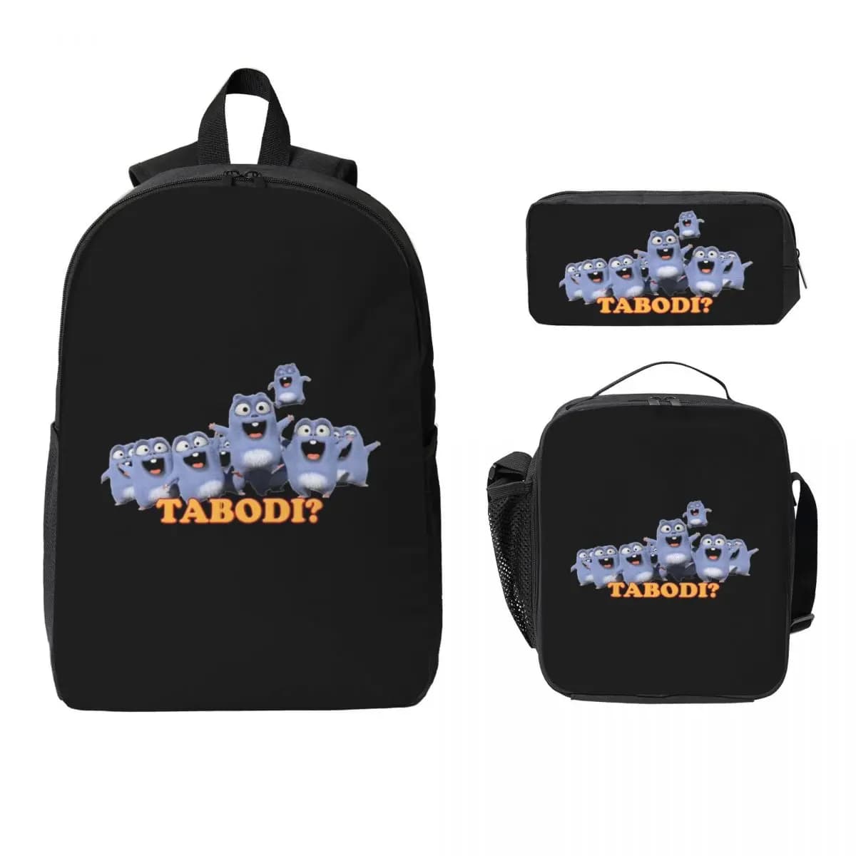 Grizzy And The Lemmings Tabodi Zaino Ragazzi Ragazze BookBag Borsa da scuola Borse a tracolla per laptop Borsa da pranzo isolata 3ps Astuccio
