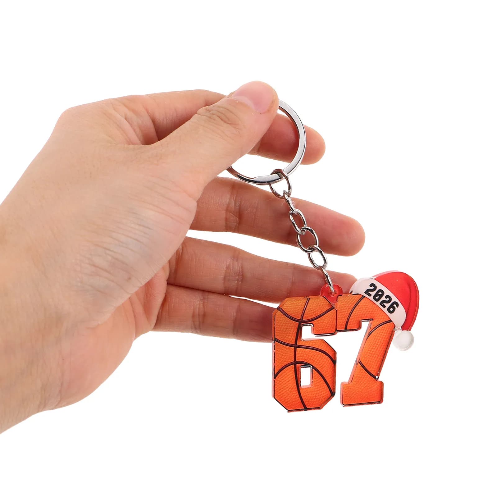 Set of 12 Acrylic Sports Keyrings with Number 67, Pendants for Football, Basketball, Baseball, Softball, Volleyball for Backpack