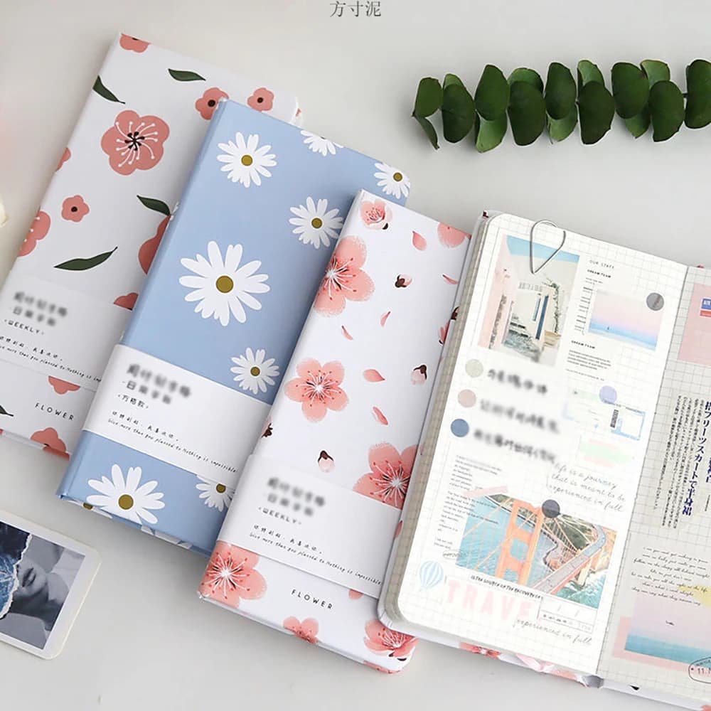 Weeks Checkered Schedule Grid Bookkeeping Diary Literary Notebook, Portable Small Book, Convenient to Carry
