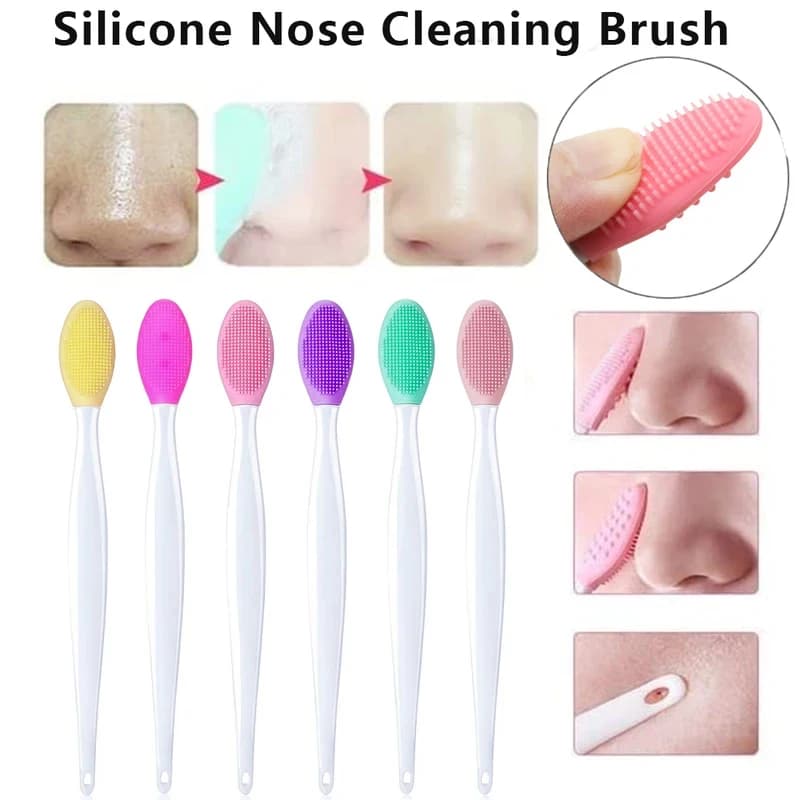1/2/3/4/5 Pezzi Spazzola in Silicone per la Cura della Pelle, Esfoliante per il Viso, Strumento per la Pulizia del Naso e la Rimozione dei Punti Neri