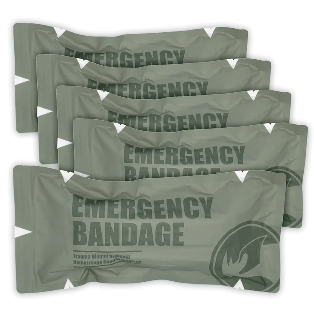 RHINO RESCUE Benda di emergenza in stile israeliano da 4/6", medicazione per ferite trauma, kit di pronto soccorso tattico da combattimento Forniture IFAK