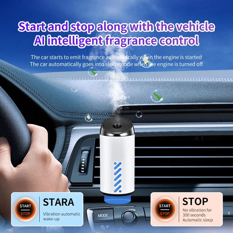 Essential Oil Diffuser for Auto, Intelligent Humidifier, Car Deodorant with Three Adjustable Levels