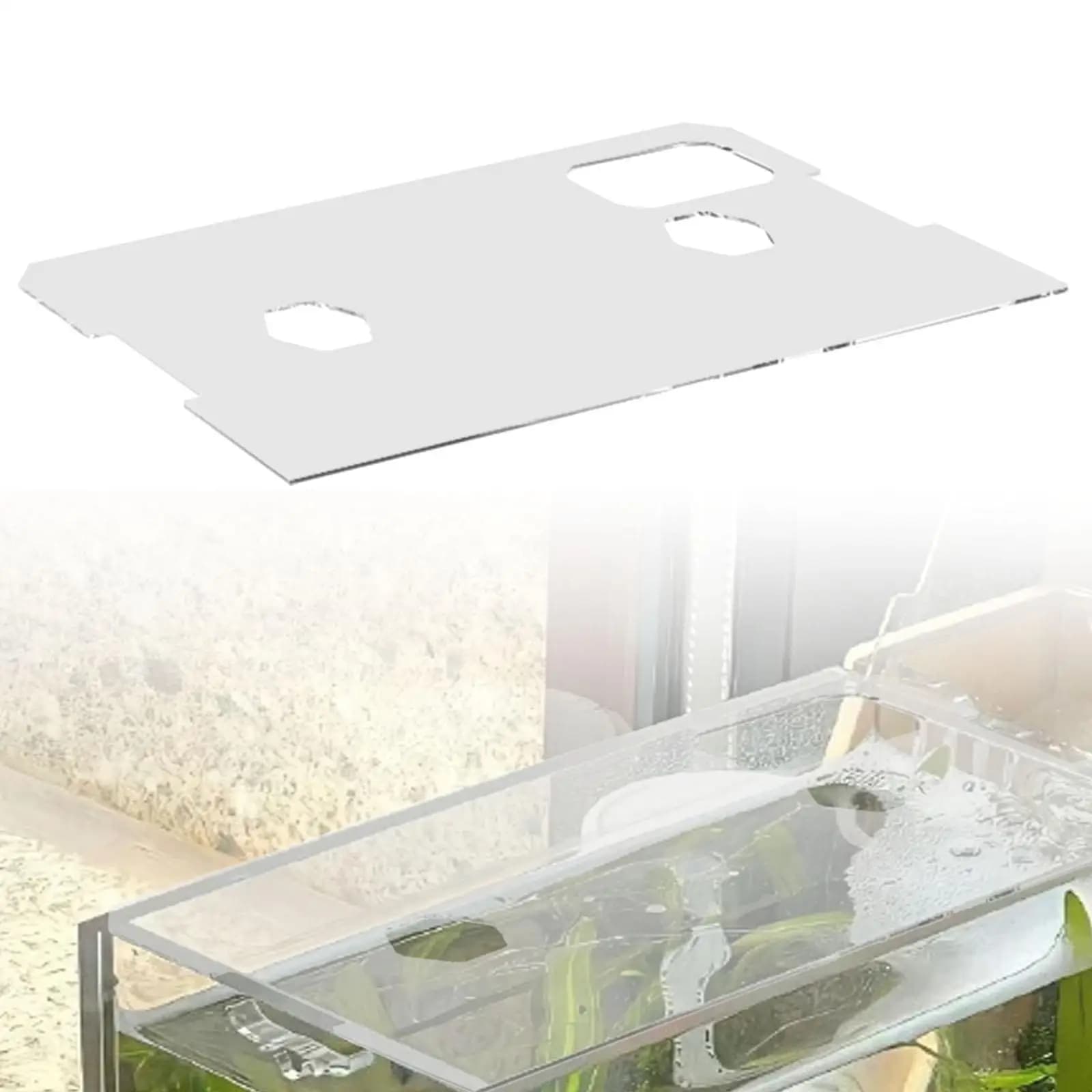 Coperchio in Acrilico per Acquario con Rete Anti-Fuga, Copertura in Vetro per Vasche Senza Cornice e Accessori per Acquari con Filtro