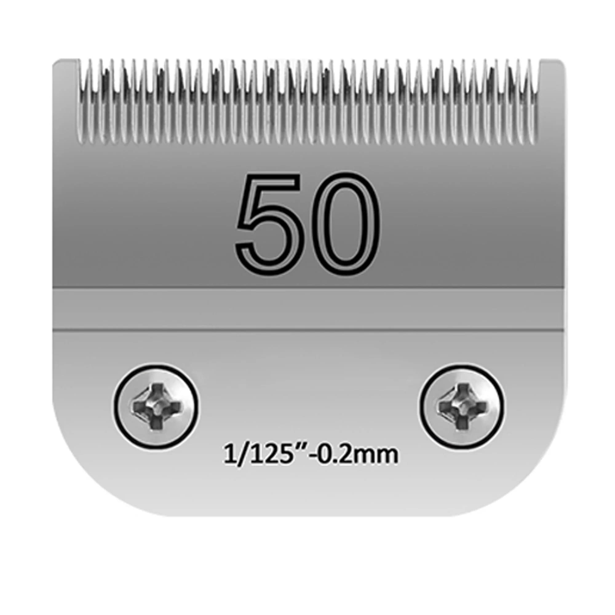 Lama in ceramica per tosatrice per cani da compagnia, compatibile con Andis taglia 50 lunghezza di taglio 1/125 "(0.2mm), compatibile con Oster A5, Wahl KM
