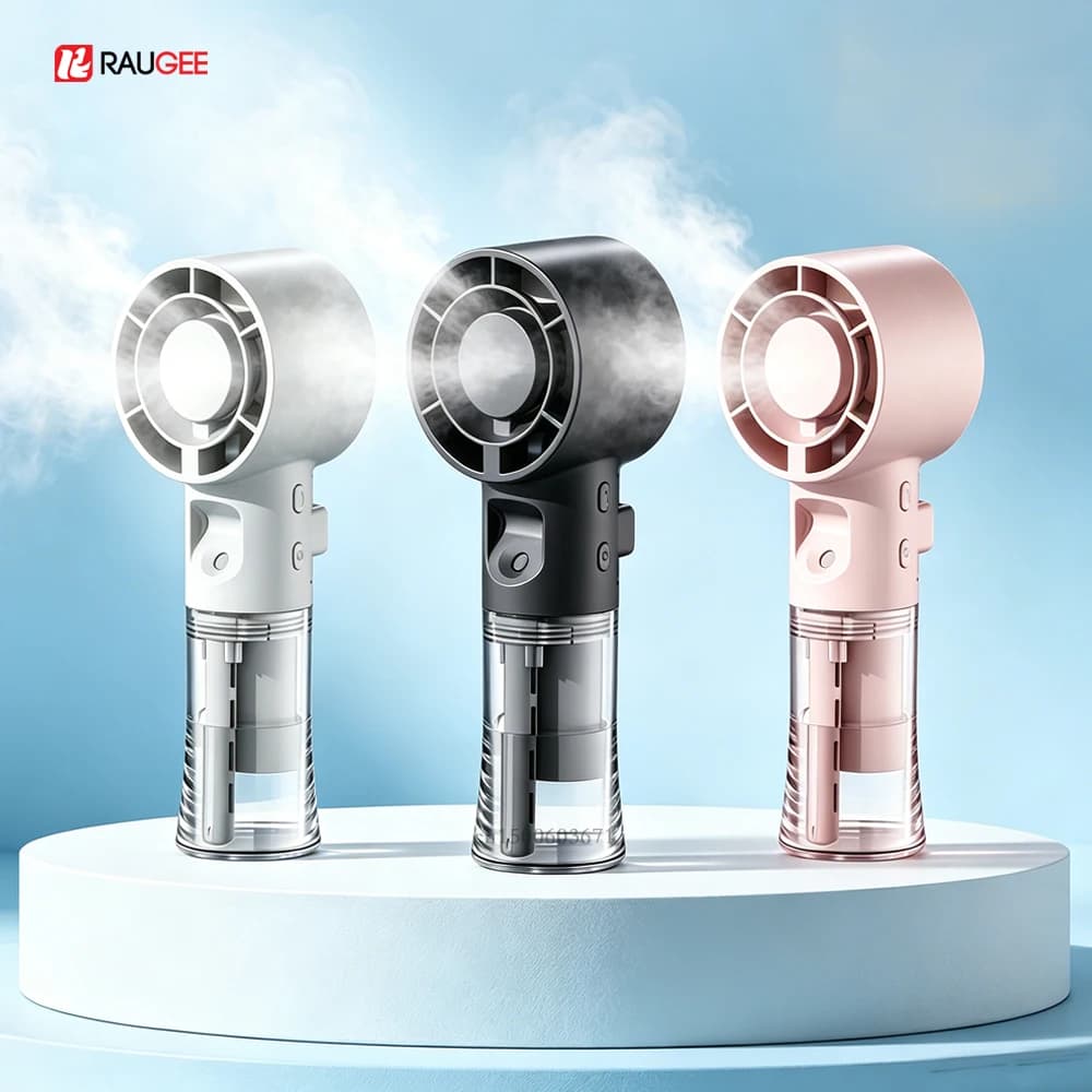 Mini Ventilatore Umidificatore Portatile, Ventilatore Nebulizzatore USB Ricaricabile, Ventilatore Manuale da Esterno, Piccolo Ventilatore Spray Nebulizzante, Ventilatore Portatile con Spruzzo d'Acqua