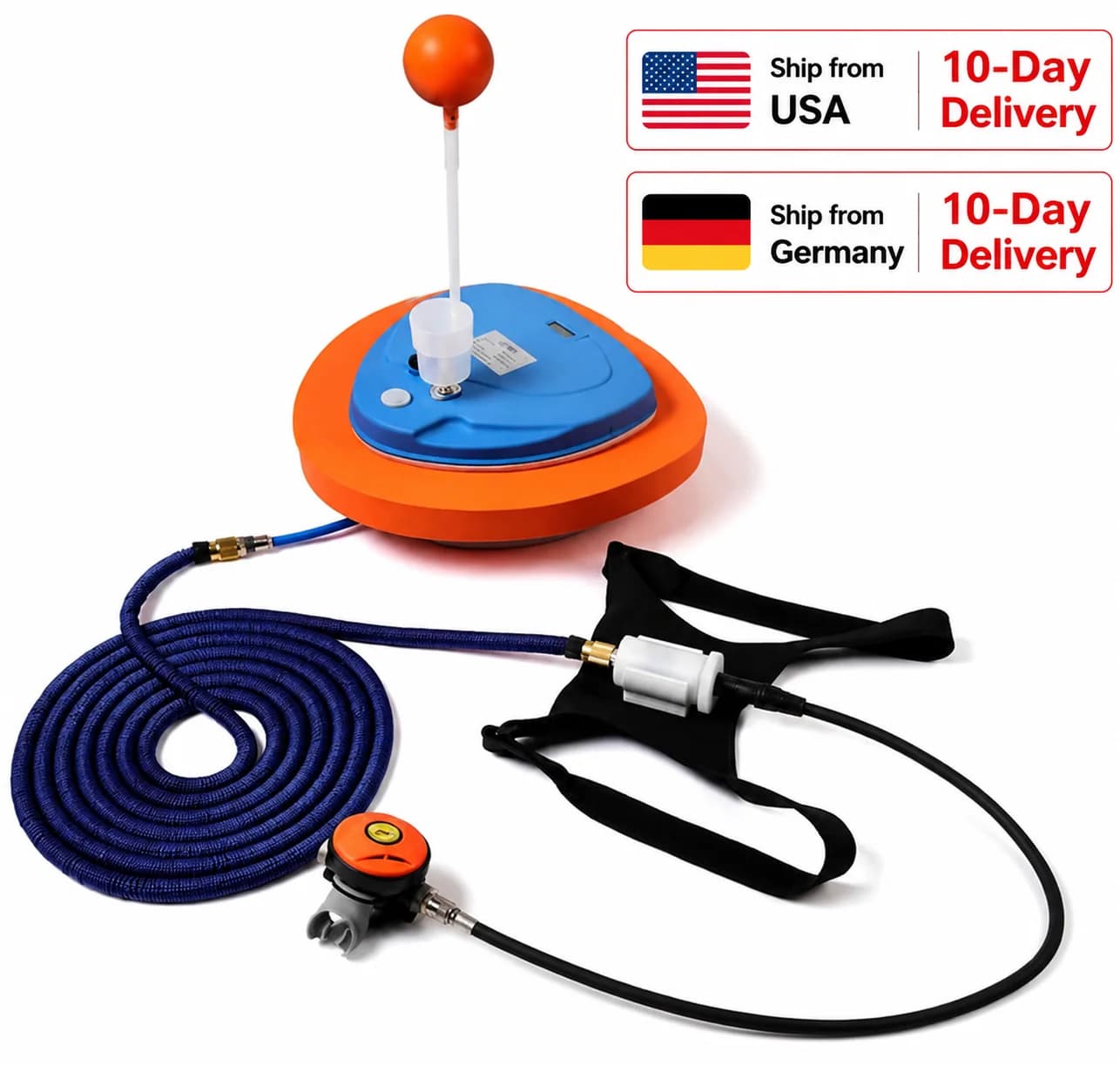 Snorkel Equipment Diving Mobile Ventilator Scuba Diving Tankless Waterproof Recharer Snorkel Diving Time 3.5Hours Depth 12m
