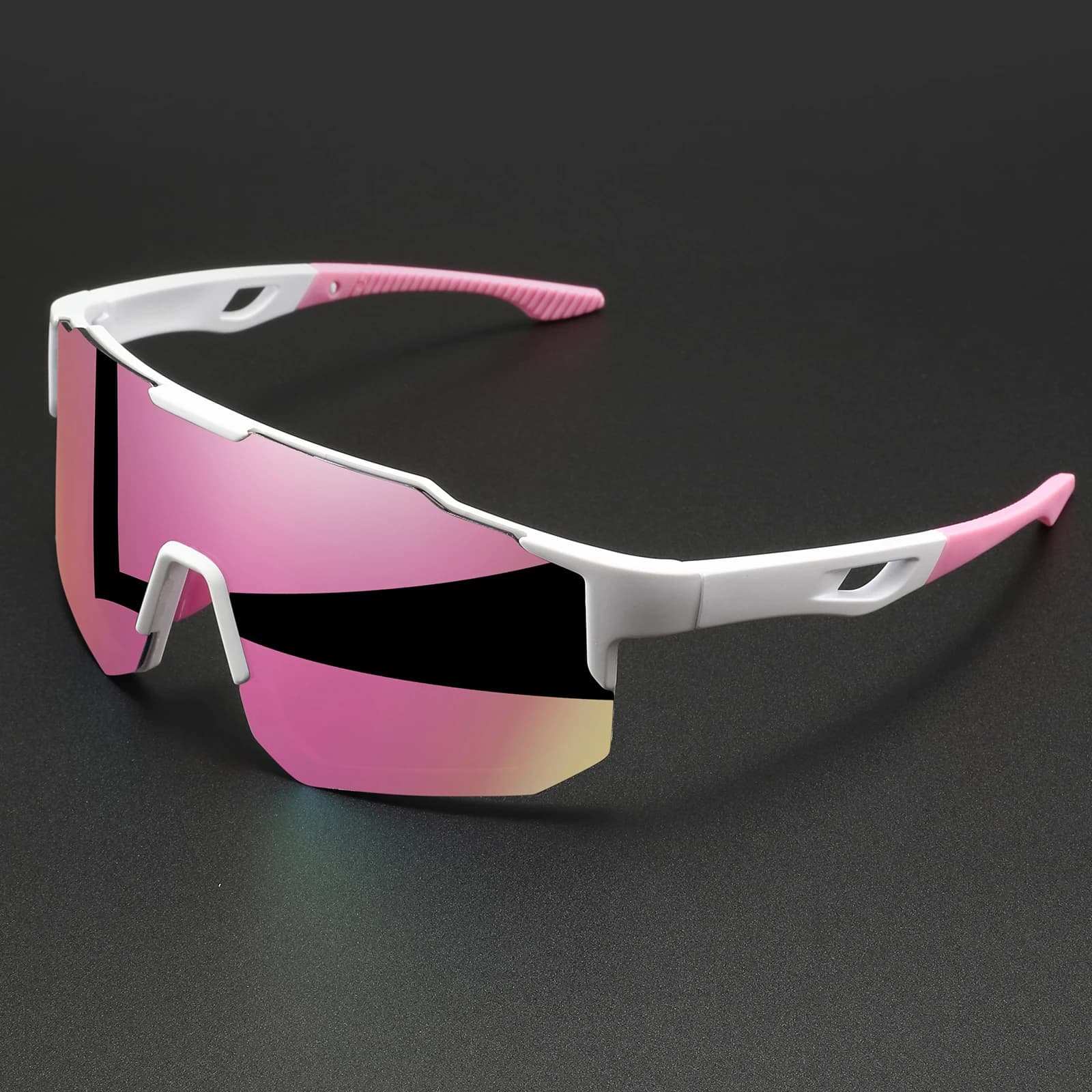 Oversize Colorful Sports Sunglasses - Wrap design, UV400 Unisex protection, Comfortable fit for Cycling, Hiking and Leisure activities