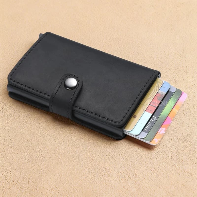 Men Mini Wallet Money Clips Card Wallet Luxury Wallet Mini Bag Card Wallet RFID Bank Credit Card Holders RFID Pop Up Card Case