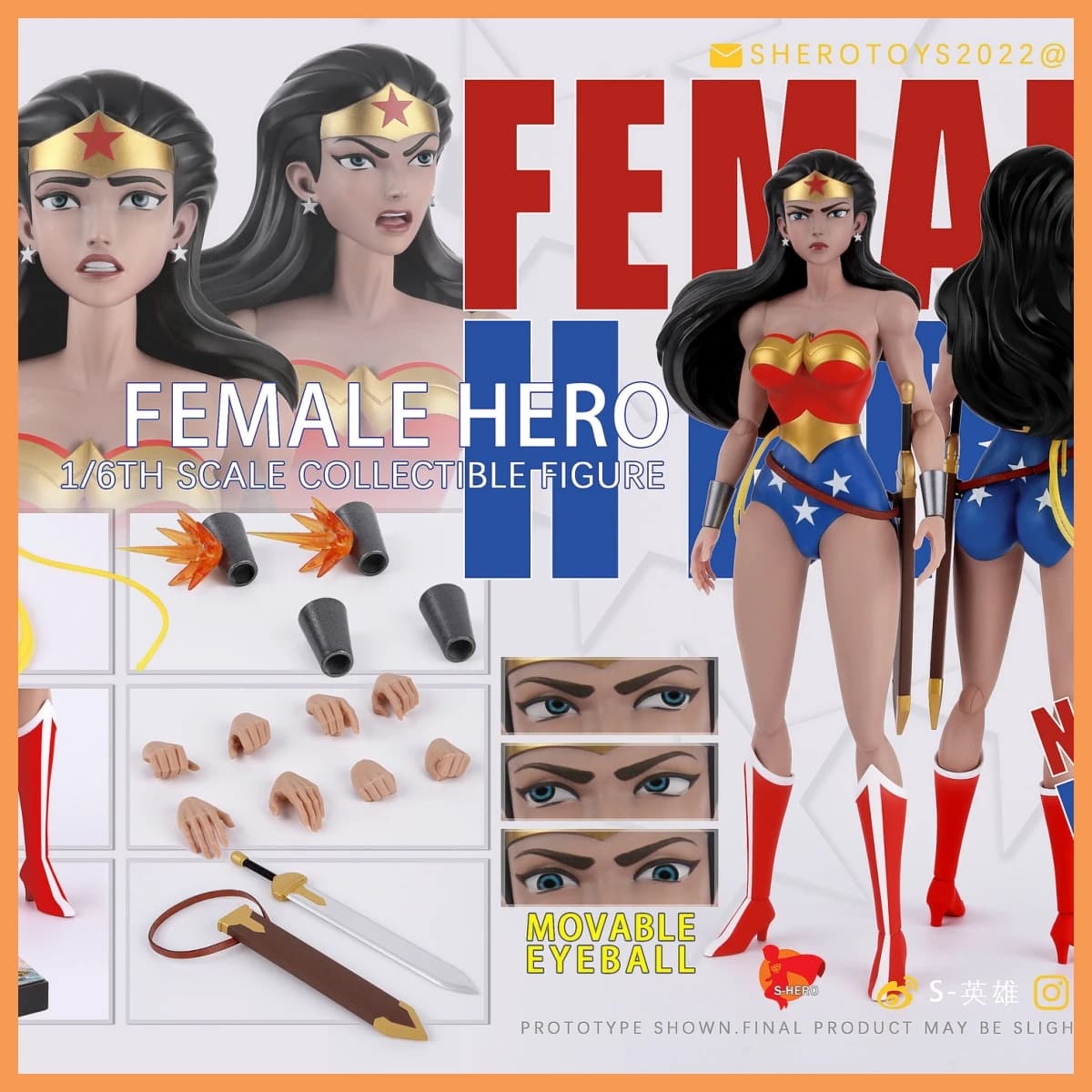 SHERO TOYS SH007 Set completo di eroe super femminile classico in scala 1/6 per giocattoli modello da collezione Action Figure da 12 pollici