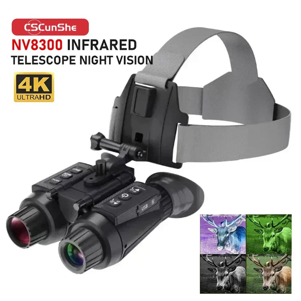 NV8300 Super Light HD 36MP Binocolo 3D Telescopio Zoom digitale 8X 300M 7 livelli Telecamera per visione notturna a infrarossi per la caccia