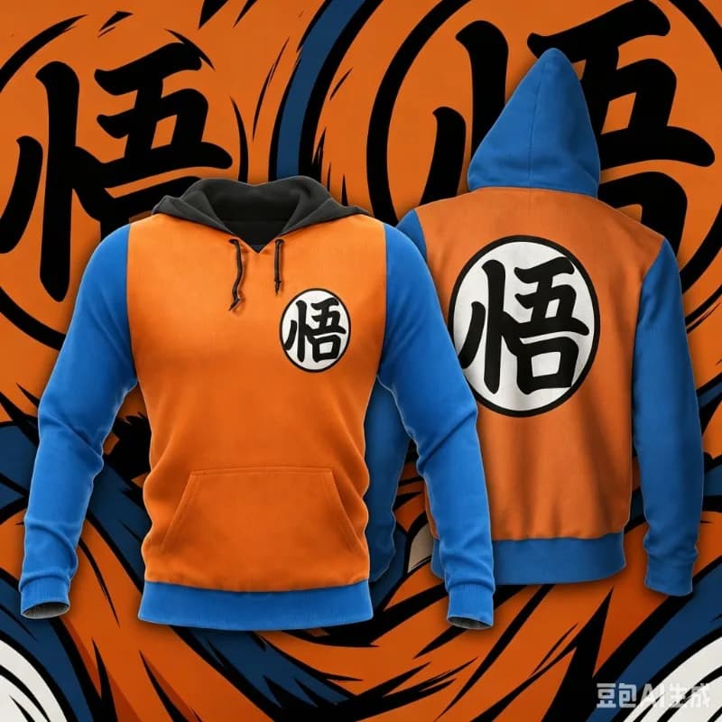 Felpe con Cappuccio Dragon Ball per Bambini, Abbigliamento per Ragazze e Ragazzi, Felpa Goku Vegeta Super Saiyan
