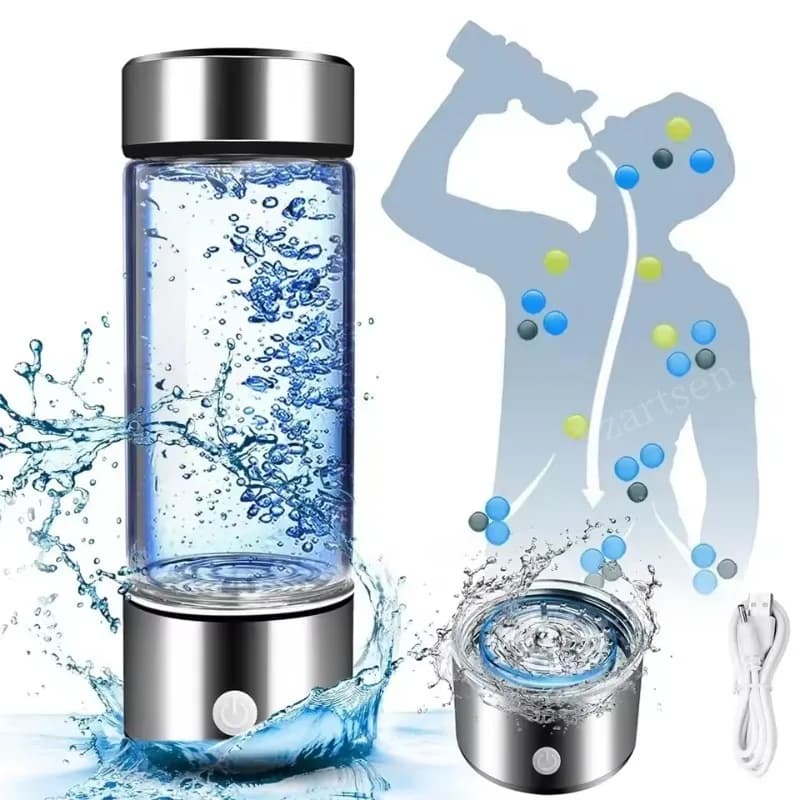 Tazza d'acqua ricca di idrogeno Bottiglia elettrica portatile per generatore di acqua ricca di idrogeno Filtro di qualità in titanio Tazza d'acqua sanitaria USB