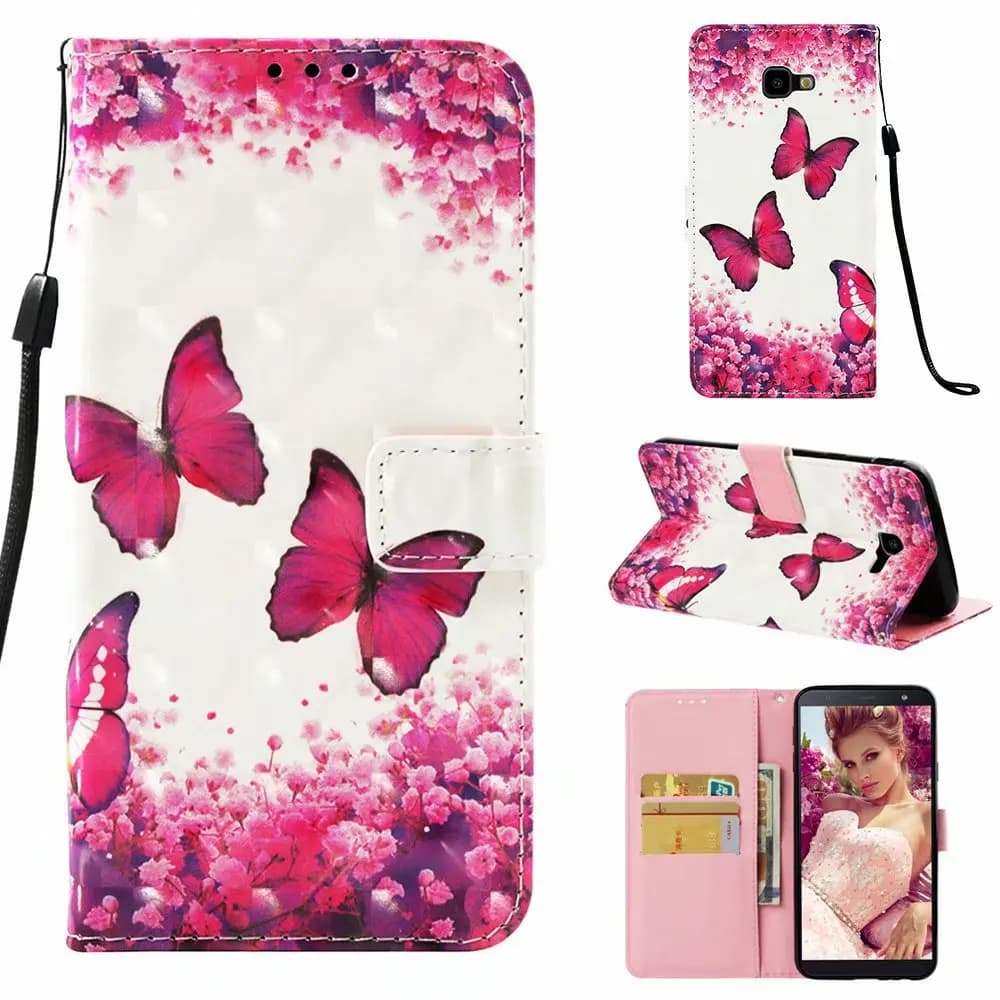 Custodia Flip per pittura 3D per Tecno Pop 9 8 7 Pro 6C 5C 5 RFID Blocco in pelle 3 slot per schede Corda da polso Portafoglio Copertina del libro