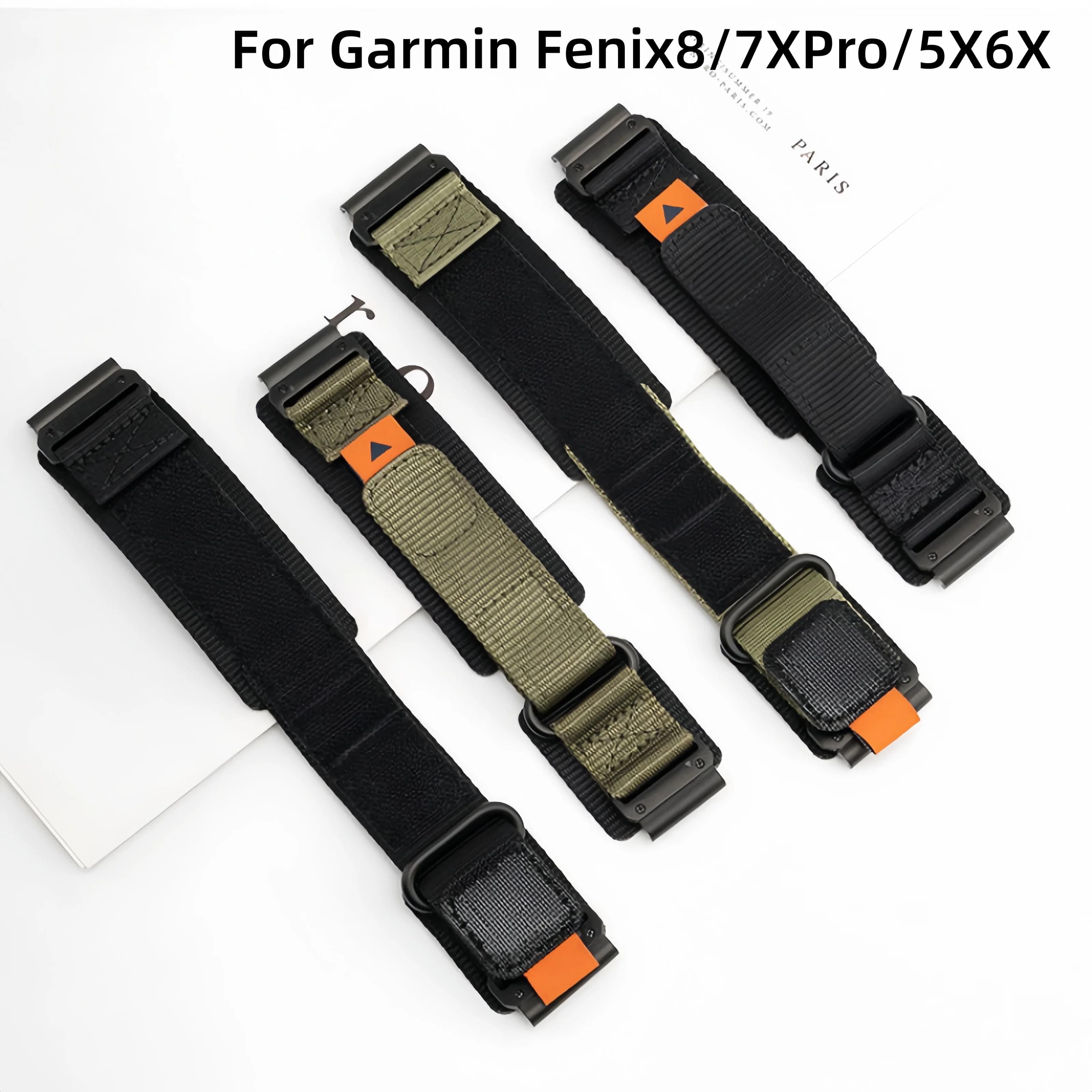 22mm 26mm Quick Release Outdoor Sports Nylon Weaving Watch Strap For Garmin Fenix6 Fenix7 Fenix7X tactix 7 Wristbands