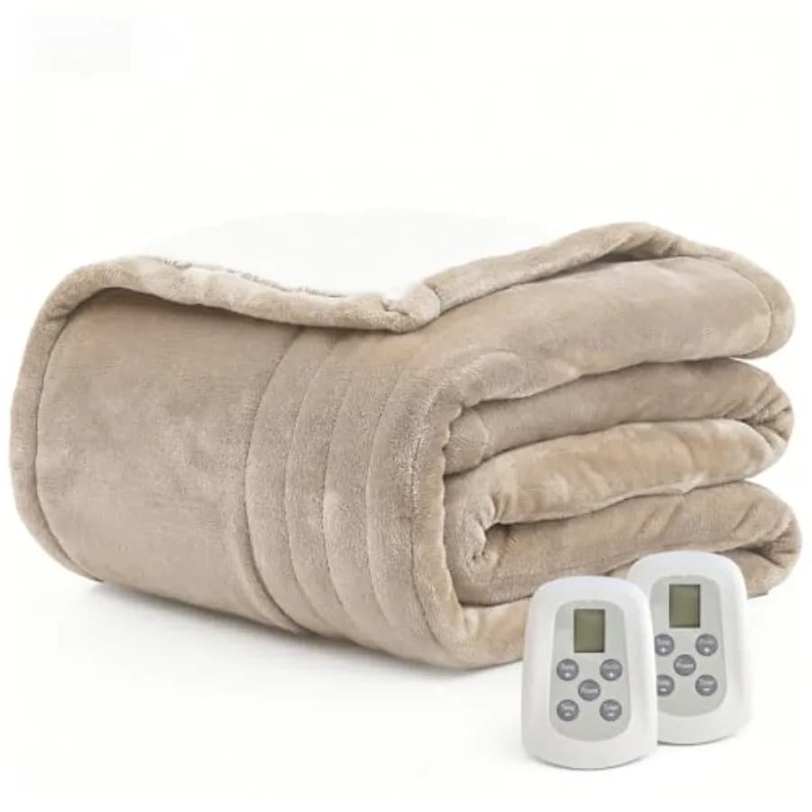Coperta riscaldata Coperta elettrica Queen Size 84"x90" Coperta elettrica a riscaldamento rapido con doppio controllo 10 livelli di calore e 10 ore