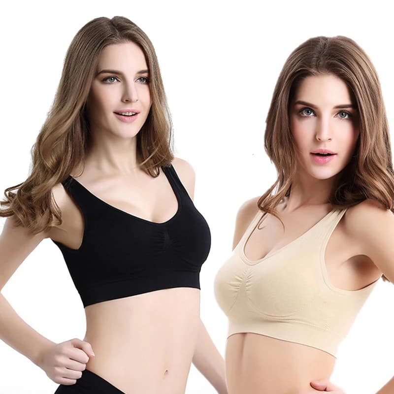 Women's Strapless Sports bra Push Up Bralette Top Fitness without padding Running bra Training bra for women's gym Sports bra without backrest