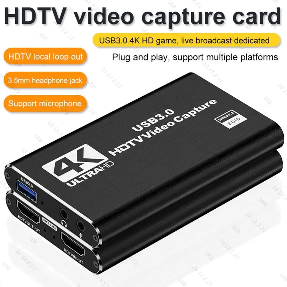 Scheda di acquisizione video 4K USB 3.0 compatibile HDMI 1080P 60fps HD per OBS, acquisizione di giochi e live streaming