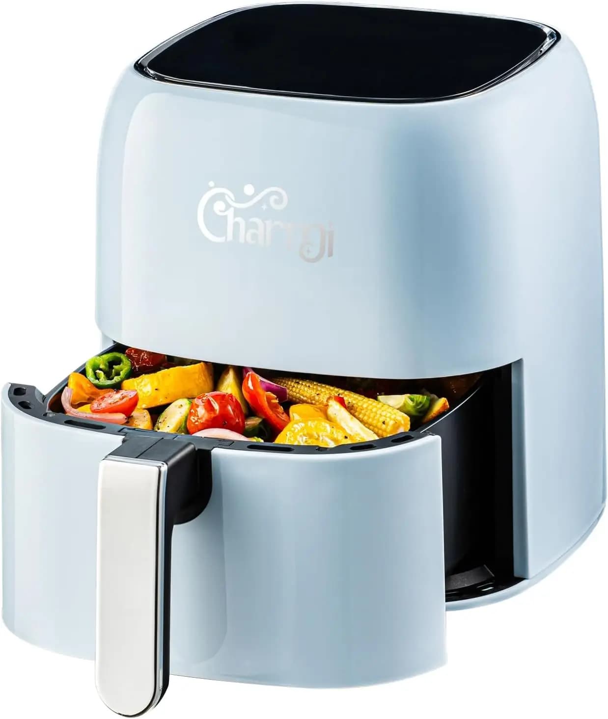 Friggitrice ad aria da 5QT – Design retrò, touchscreen digitale, 8 preimpostazioni, spegnimento automatico, blu pastello