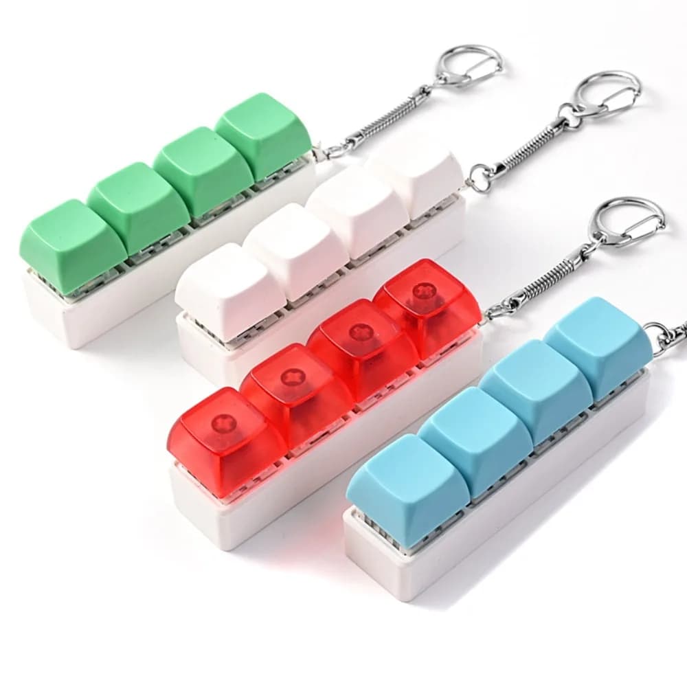 Mechanic keyboard with finger-shaped keys, Key rings, Antistress toys, Keyboard clickers, Children's Gifts