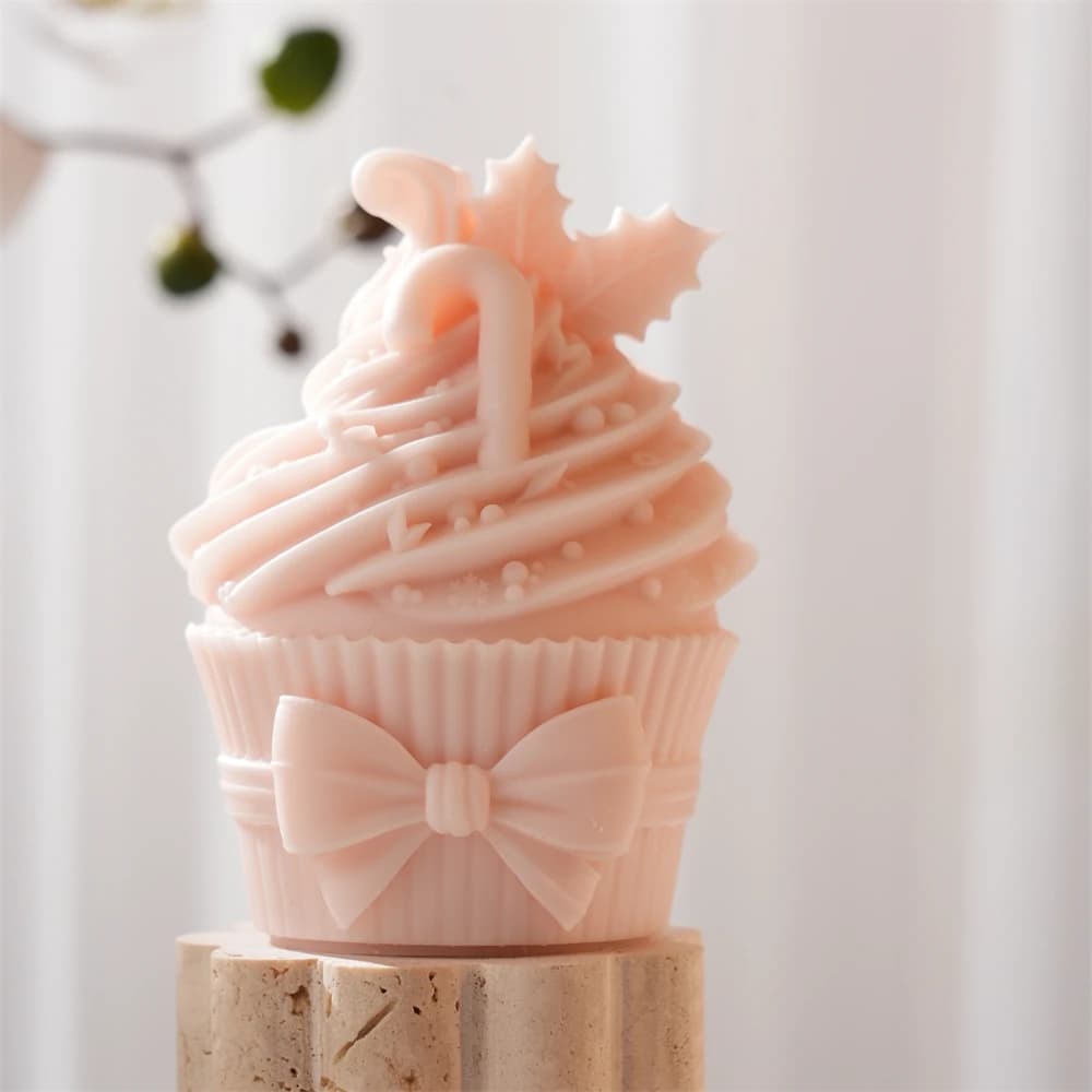 Stampo per candele con foglie di stella di Natale Stampo in silicone per tazza di casa di neve di Natale per ornamento natalizio in cera di soia
