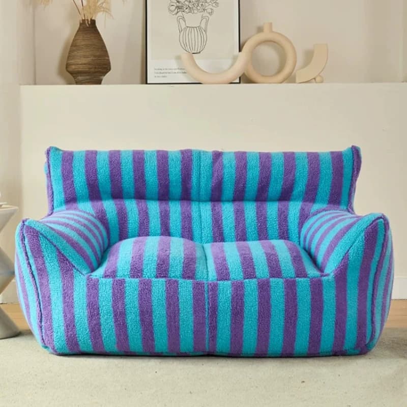 Divano Pouf da Interno di Lusso, Poltrona Reclinabile Singola con Imbottitura, Design Semplice per il Relax, Arredamento da Patio