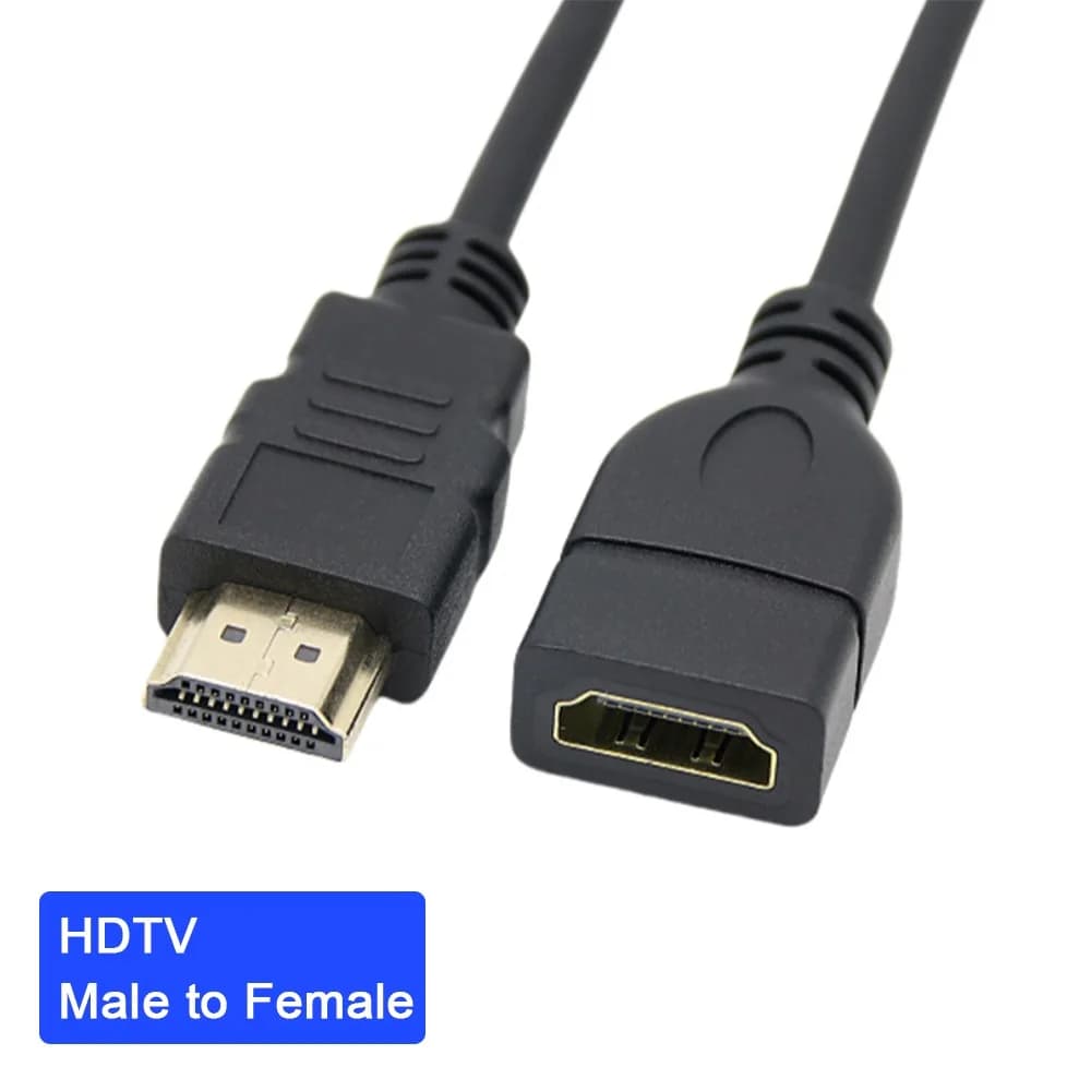HDMI-compatible 2.0 Male To Female Extension Cable 4K@60Hz Ultra HD 3D 1080P Ethernet Gold Plated Connector Full Copper Core