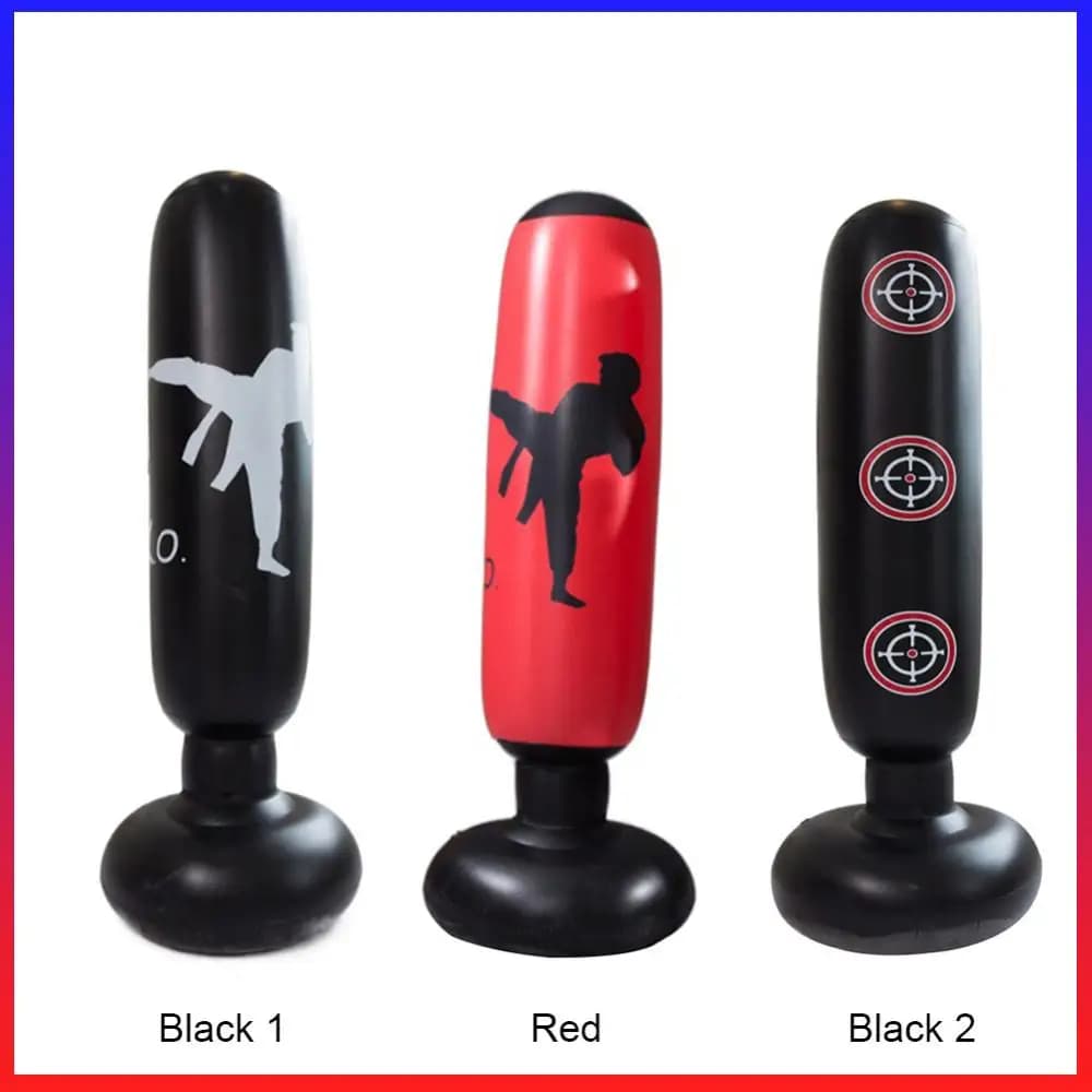 1.6m Inflatable Boxing Training Pillar Standing Water Base Tumbler Punching Bag