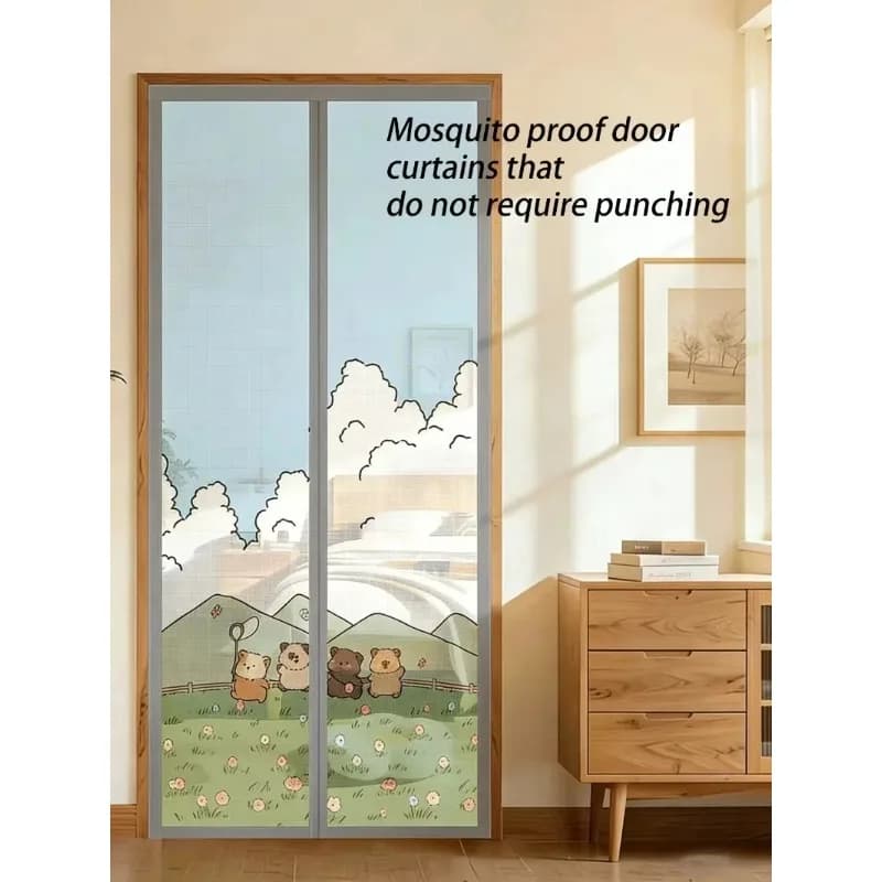 New Household Mosquito Proof Door Curtain, Strong Ventilation, Anti-Aging, Magnetic Door Curtain, Special for Summer